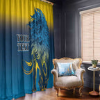 Custom Sri Lanka Cricket Window Curtain With Simple Lions Version