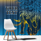 Custom Sri Lanka Cricket Window Curtain With Simple Lions Version