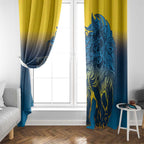 Custom Sri Lanka Cricket Window Curtain With Simple Lions Version