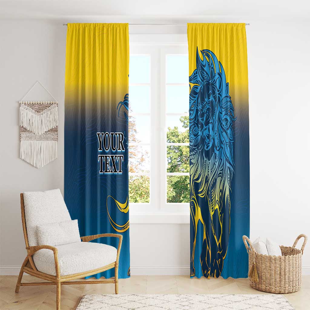 Custom Sri Lanka Cricket Window Curtain With Simple Lions Version