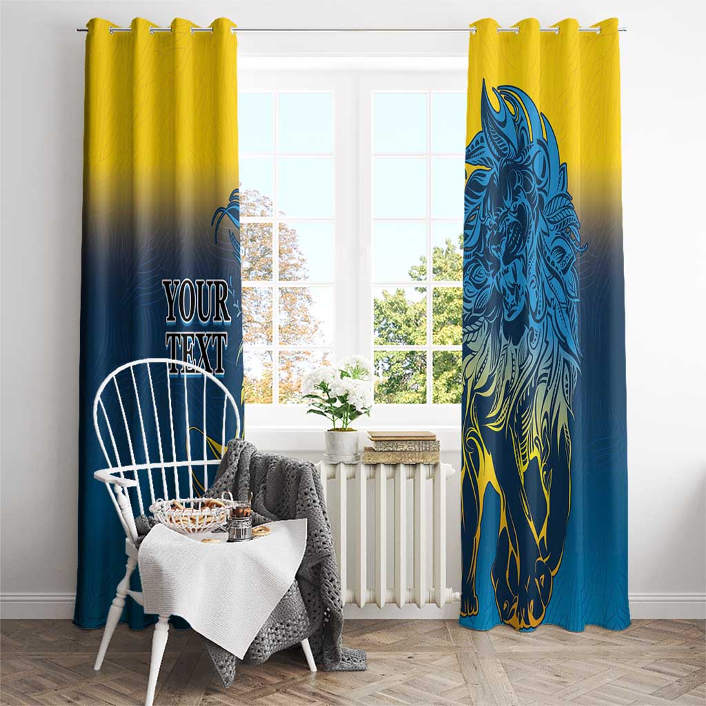 Custom Sri Lanka Cricket Window Curtain With Simple Lions Version