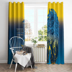 Custom Sri Lanka Cricket Window Curtain With Simple Lions Version