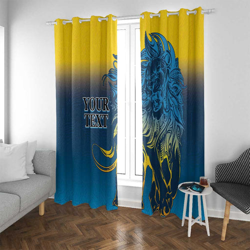 Custom Sri Lanka Cricket Window Curtain With Simple Lions Version