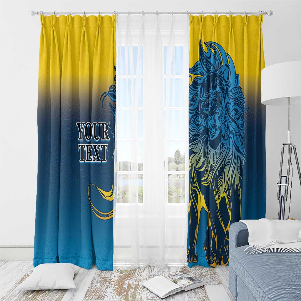 Custom Sri Lanka Cricket Window Curtain With Simple Lions Version