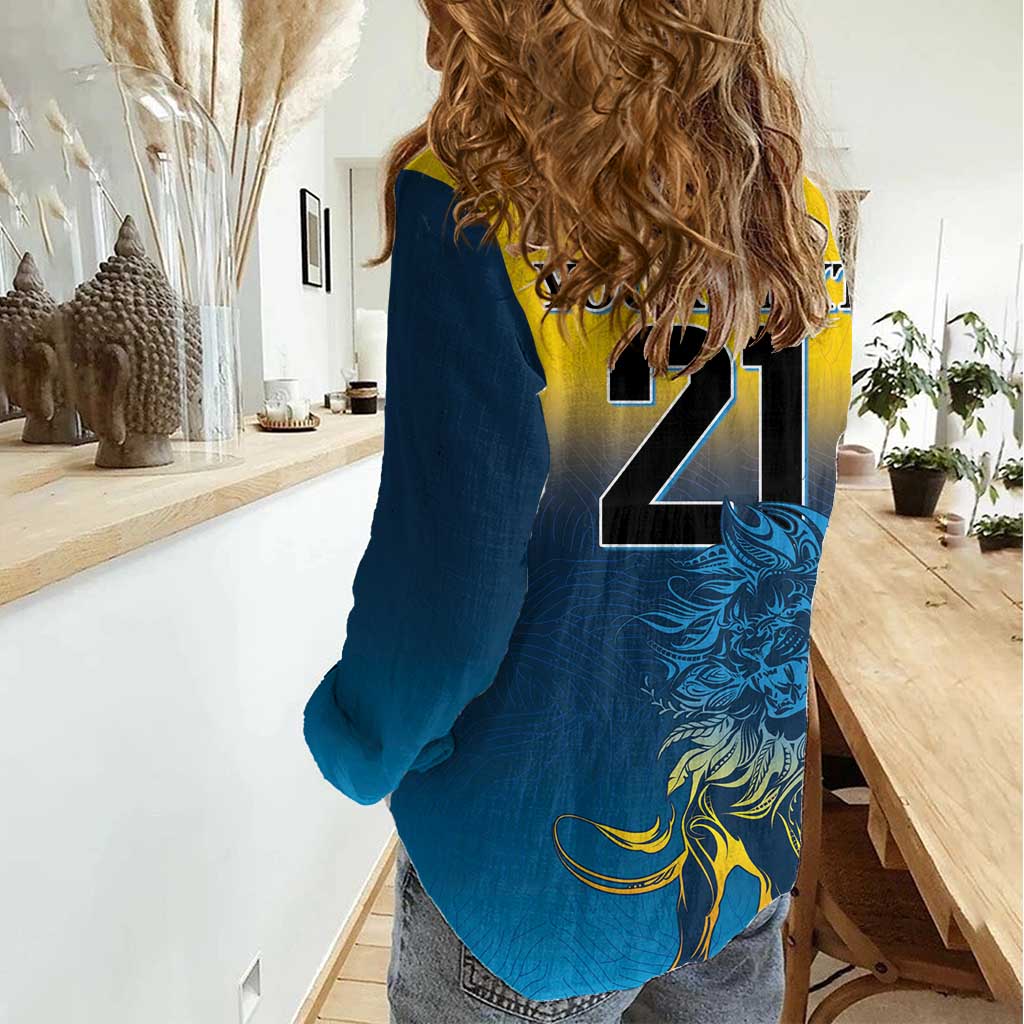 Custom Sri Lanka Cricket Women Casual Shirt With Simple Lions Version