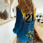 Custom Sri Lanka Cricket Women Casual Shirt With Simple Lions Version