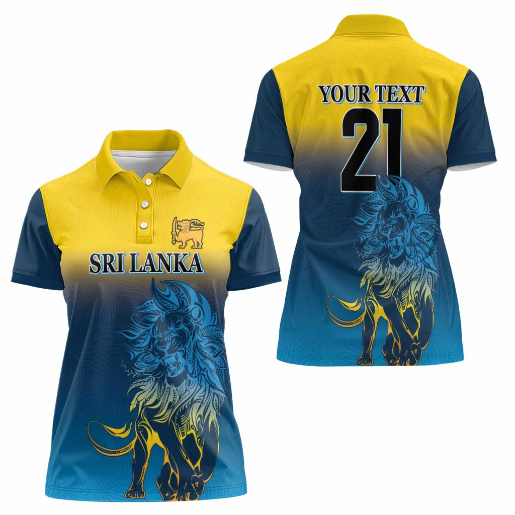 Custom Sri Lanka Cricket Women Polo Shirt With Simple Lions Version