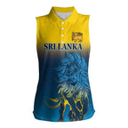 Custom Sri Lanka Cricket Women Sleeveless Polo Shirt With Simple Lions Version