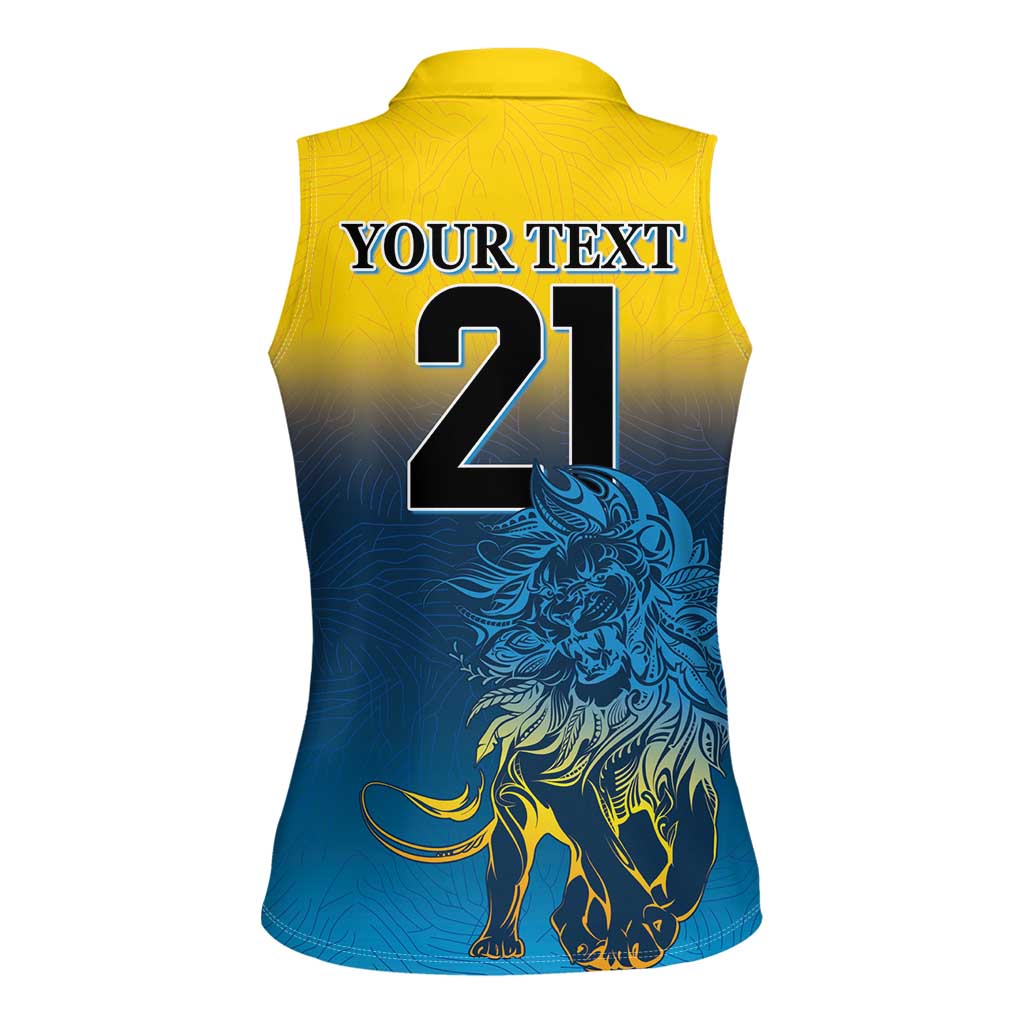 Custom Sri Lanka Cricket Women Sleeveless Polo Shirt With Simple Lions Version