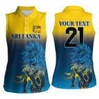 Custom Sri Lanka Cricket Women Sleeveless Polo Shirt With Simple Lions Version