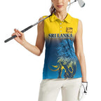 Custom Sri Lanka Cricket Women Sleeveless Polo Shirt With Simple Lions Version