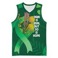 Mental Health Awareness Personalised Basketball Jersey Pain Real But So Is Hope