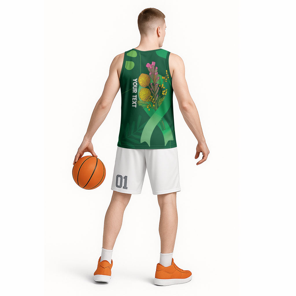 Mental Health Awareness Personalised Basketball Jersey Pain Real But So Is Hope