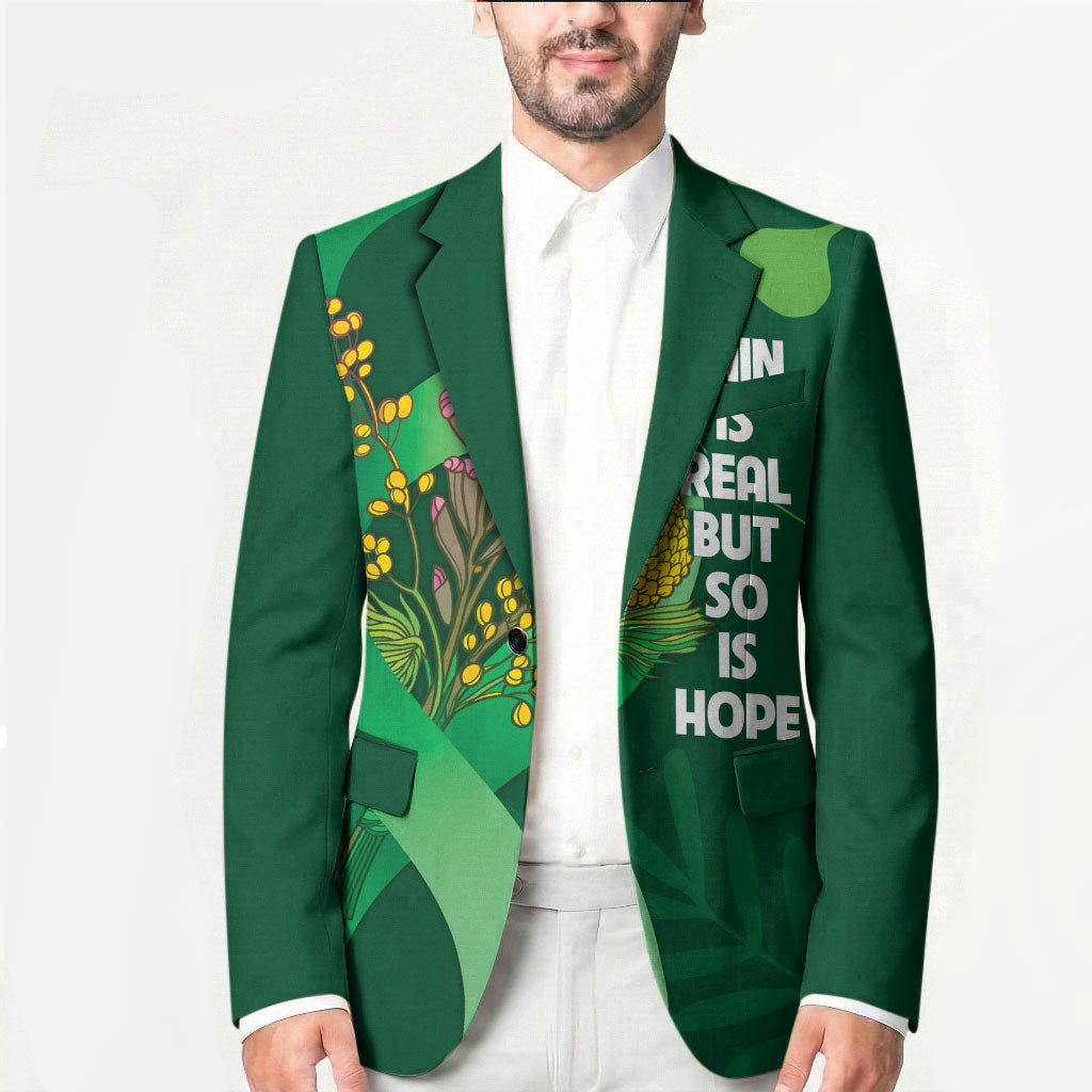 Mental Health Awareness Personalised Blazer Pain Real But So Is Hope