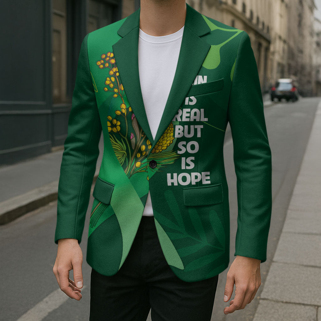 Mental Health Awareness Personalised Blazer Pain Real But So Is Hope