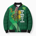 Mental Health Awareness Personalised Bomber Puffer Jacket Pain Real But So Is Hope
