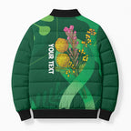 Mental Health Awareness Personalised Bomber Puffer Jacket Pain Real But So Is Hope
