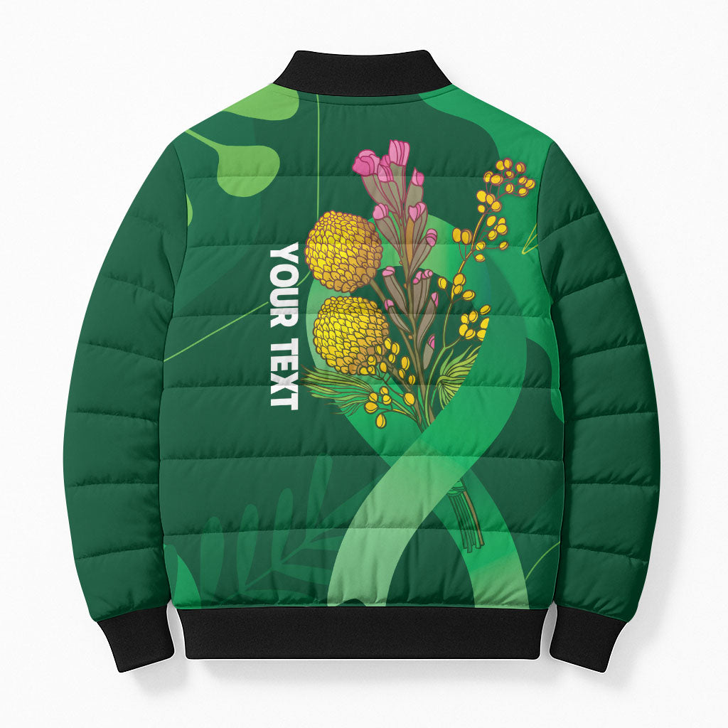 Mental Health Awareness Personalised Bomber Puffer Jacket Pain Real But So Is Hope