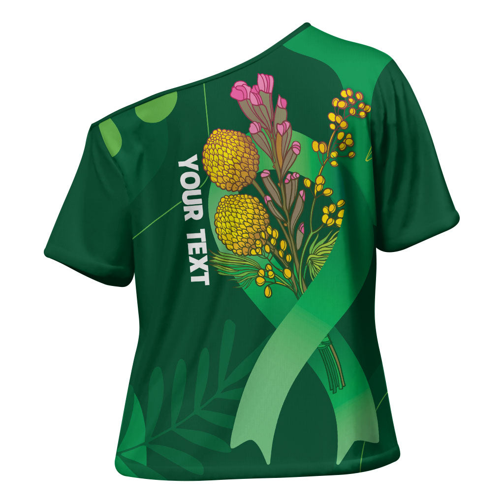 Mental Health Awareness Personalised Cross Shoulder Shirt Pain Real But So Is Hope