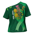 Mental Health Awareness Personalised Cross Shoulder Shirt Pain Real But So Is Hope