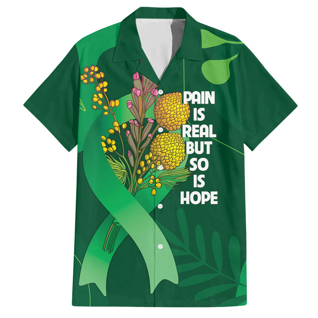 Mental Health Awareness Personalised Hawaiian Shirt Pain Real But So Is Hope