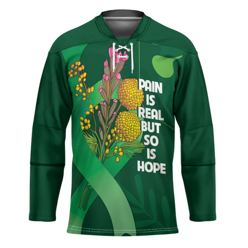 Mental Health Awareness Personalised Hockey Jersey Pain Real But So Is Hope