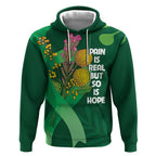 Mental Health Awareness Personalised Hoodie Pain Real But So Is Hope