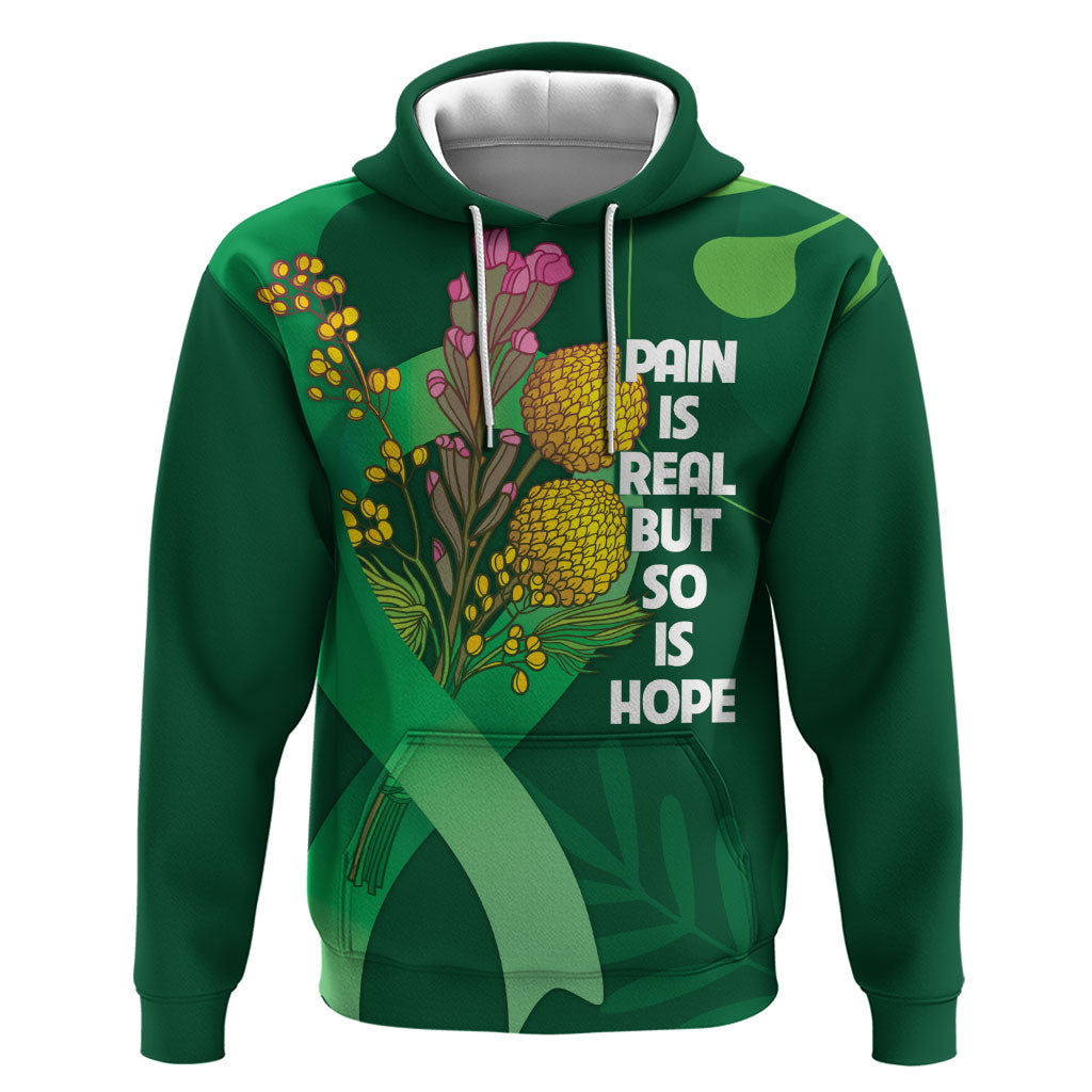 Mental Health Awareness Personalised Hoodie Pain Real But So Is Hope