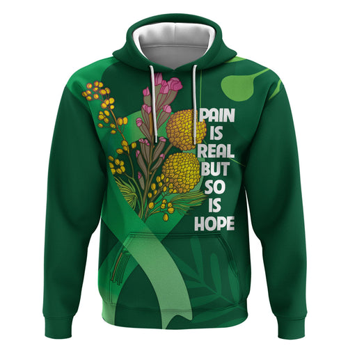 Mental Health Awareness Personalised Hoodie Pain Real But So Is Hope
