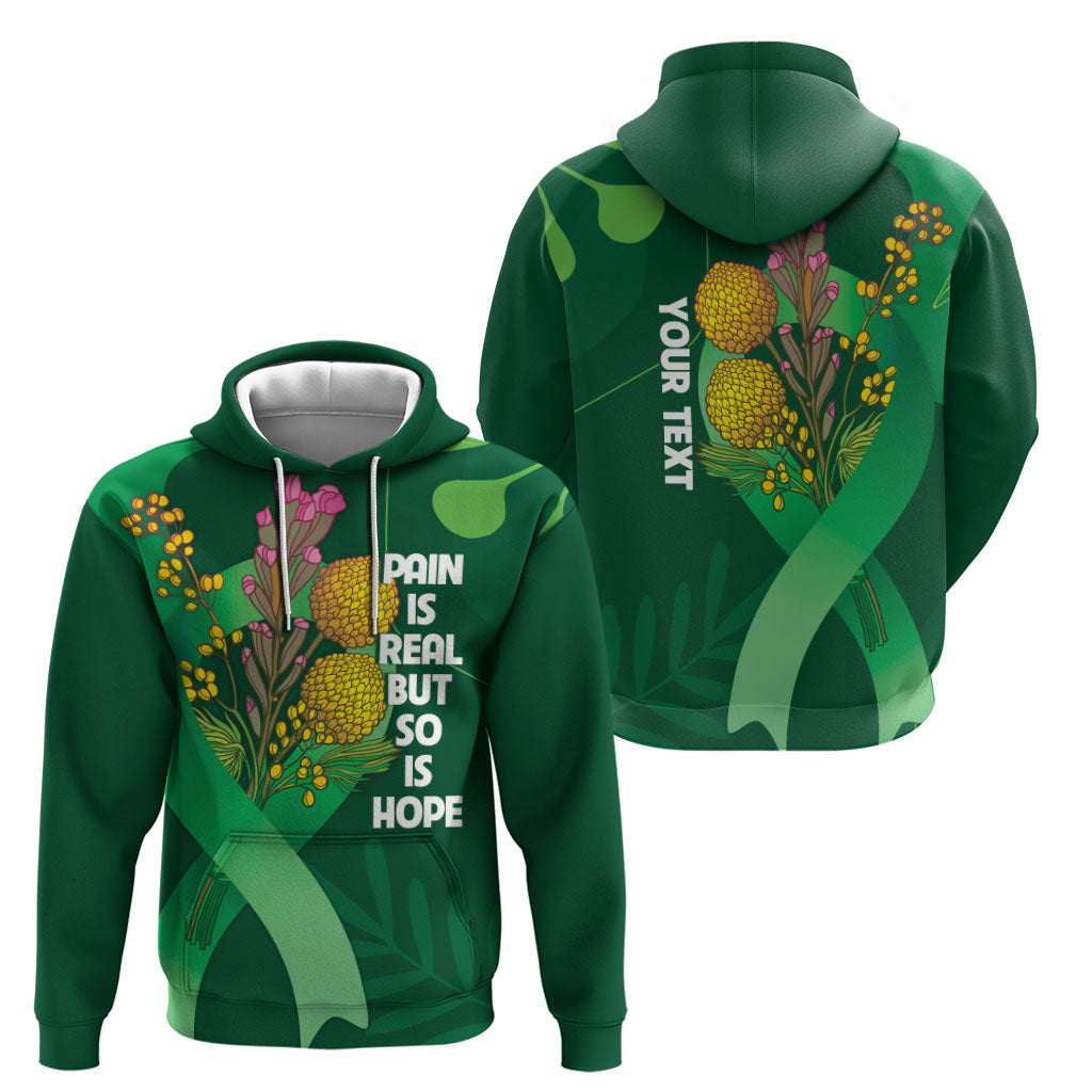 Mental Health Awareness Personalised Hoodie Pain Real But So Is Hope