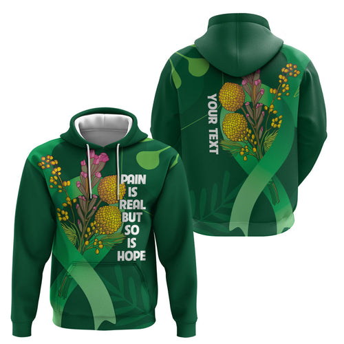 Mental Health Awareness Personalised Hoodie Pain Real But So Is Hope