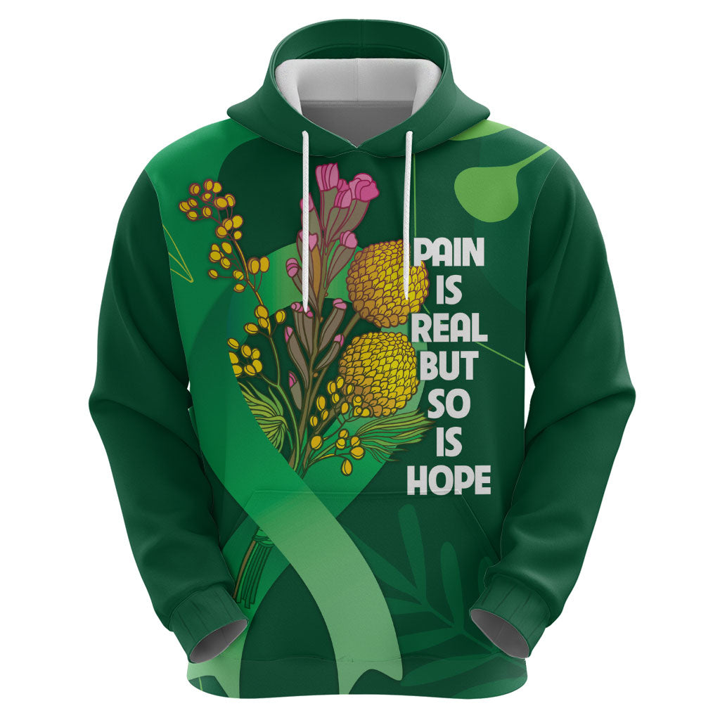 Mental Health Awareness Personalised Hoodie Pain Real But So Is Hope