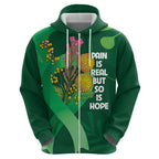 Mental Health Awareness Personalised Hoodie Pain Real But So Is Hope