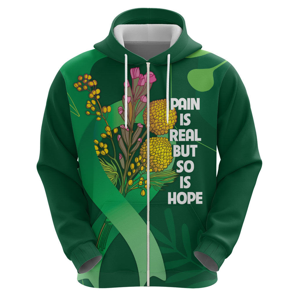 Mental Health Awareness Personalised Hoodie Pain Real But So Is Hope