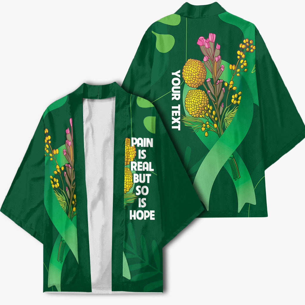 Mental Health Awareness Personalised Kimono Pain Real But So Is Hope