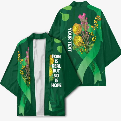 Mental Health Awareness Personalised Kimono Pain Real But So Is Hope