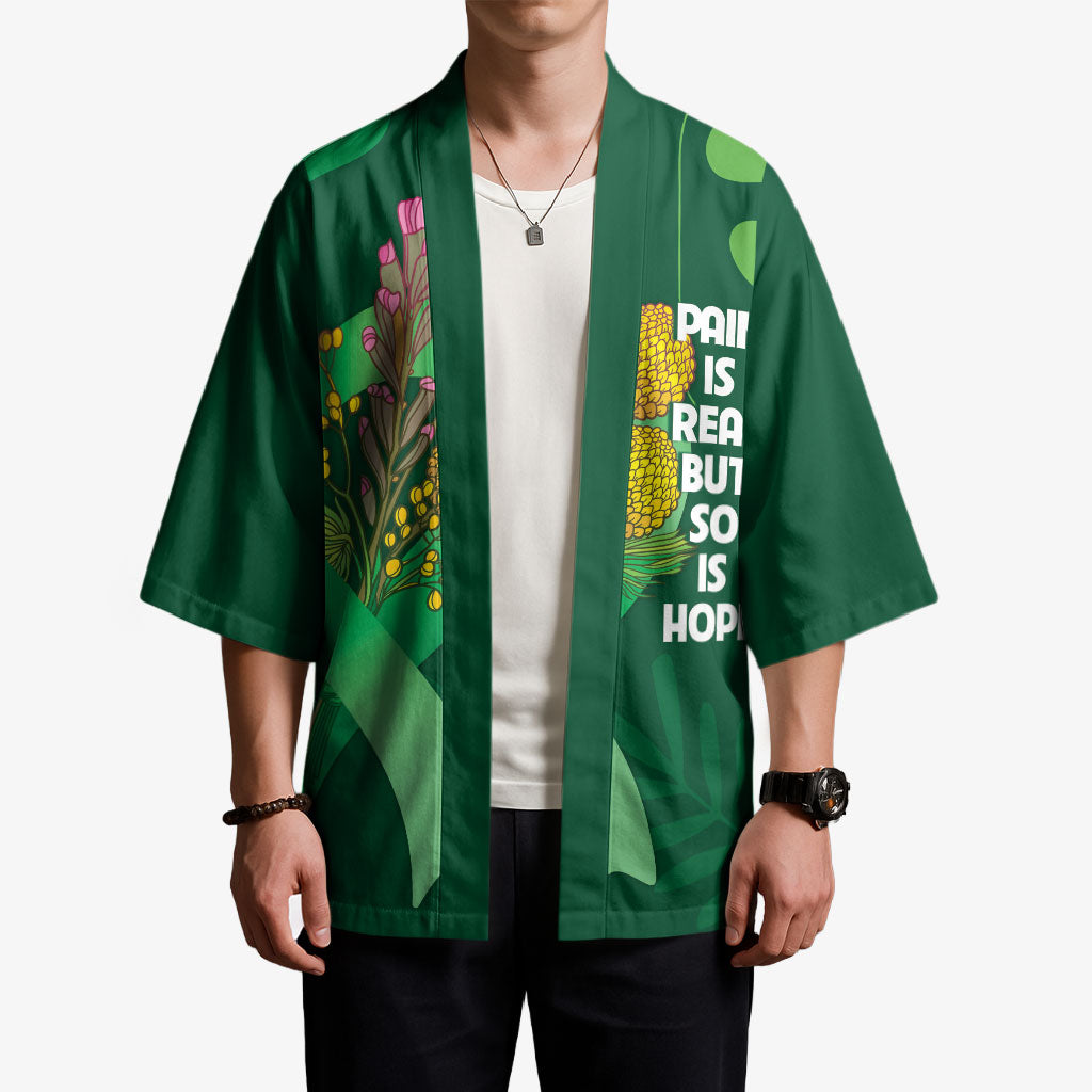 Mental Health Awareness Personalised Kimono Pain Real But So Is Hope