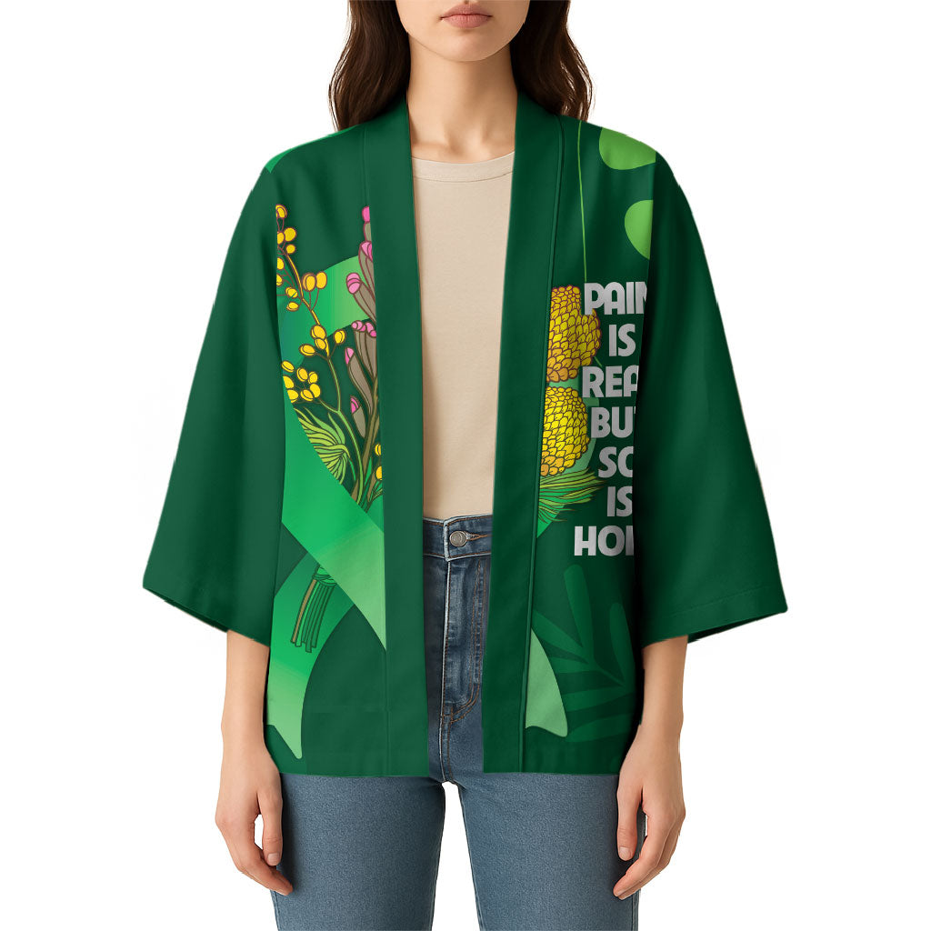 Mental Health Awareness Personalised Kimono Pain Real But So Is Hope