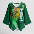Mental Health Awareness Personalised Kimono Sleeve Blouse Pain Real But So Is Hope