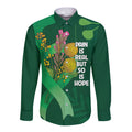 Mental Health Awareness Personalised Long Sleeve Button Shirt Pain Real But So Is Hope