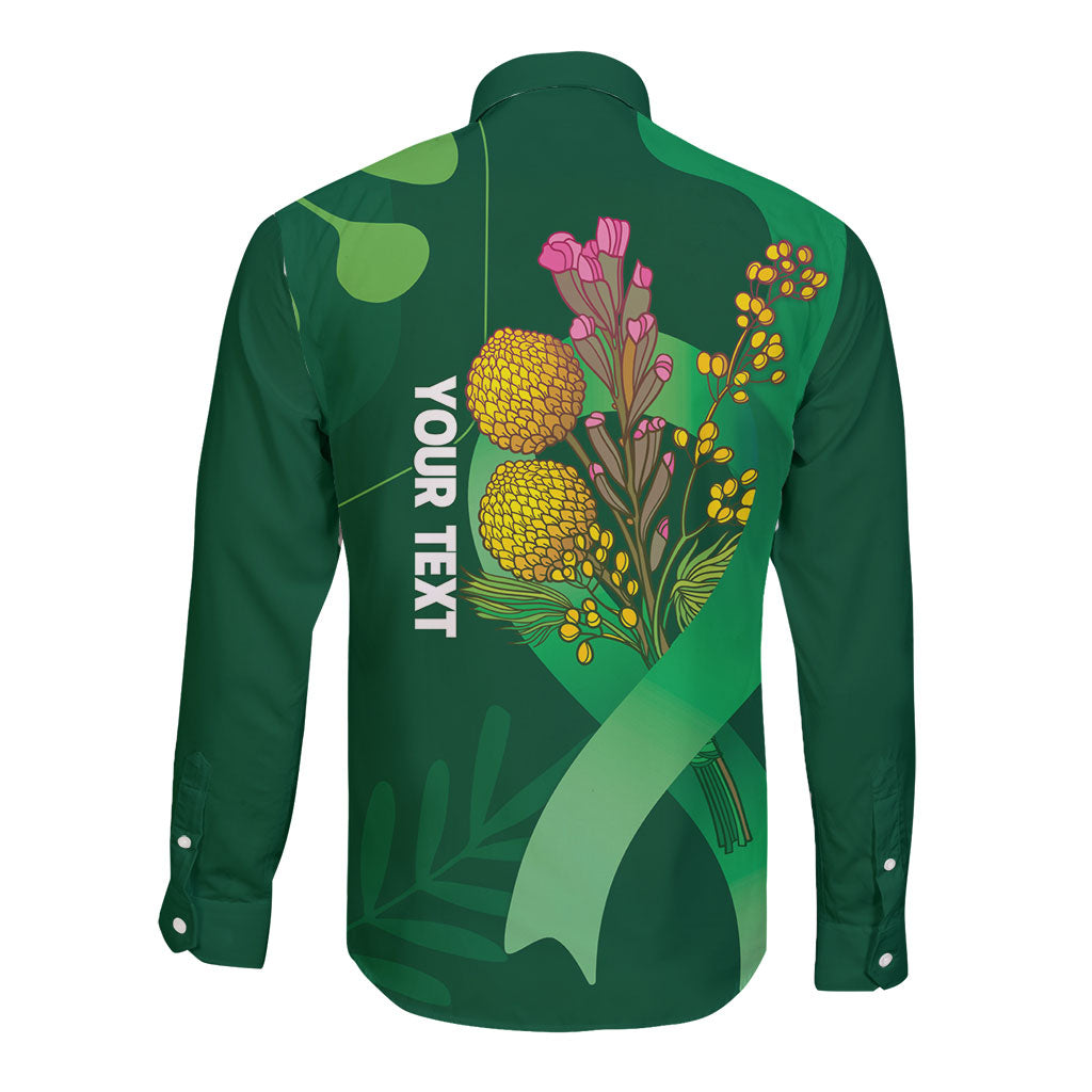 Mental Health Awareness Personalised Long Sleeve Button Shirt Pain Real But So Is Hope