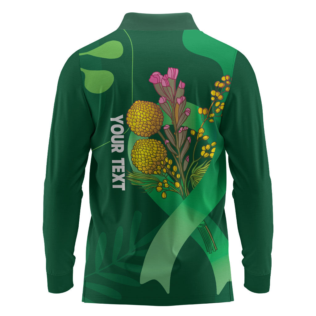 Mental Health Awareness Personalised Long Sleeve Polo Shirt Pain Real But So Is Hope