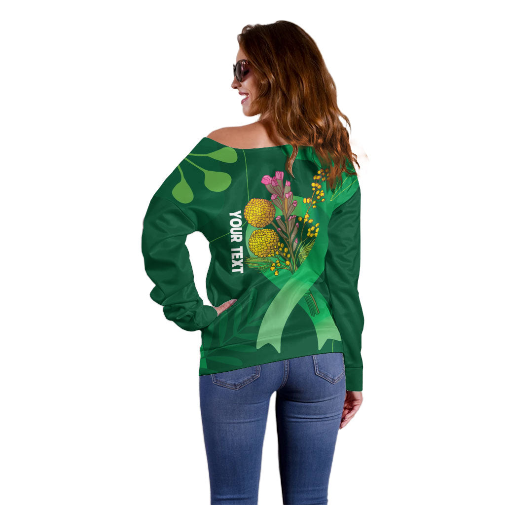 Mental Health Awareness Personalised Off Shoulder Sweater Pain Real But So Is Hope