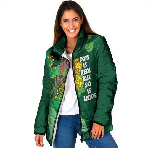 Mental Health Awareness Personalised Padded Jacket Pain Real But So Is Hope