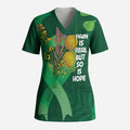 Mental Health Awareness Personalised Scrub Top Pain Real But So Is Hope
