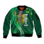 Mental Health Awareness Personalised Sleeve Zip Bomber Jacket Pain Real But So Is Hope