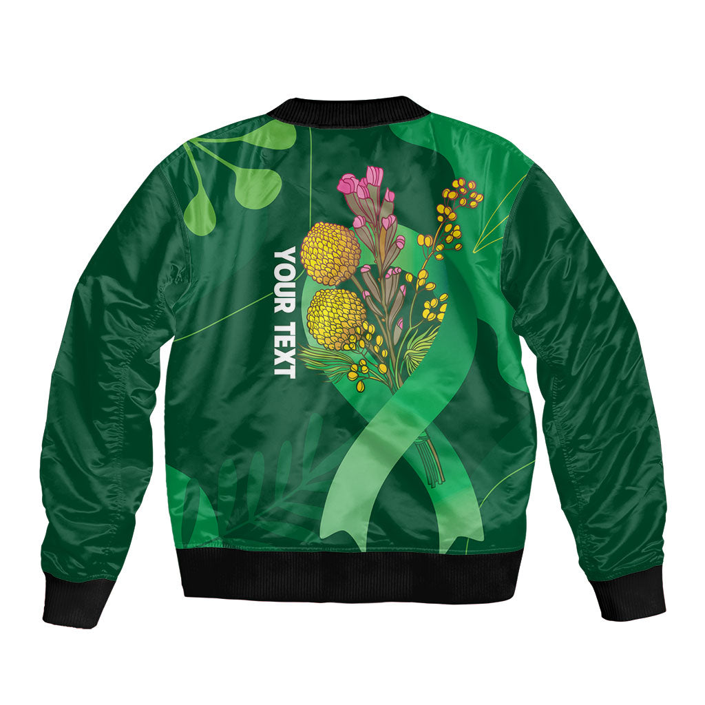 Mental Health Awareness Personalised Sleeve Zip Bomber Jacket Pain Real But So Is Hope