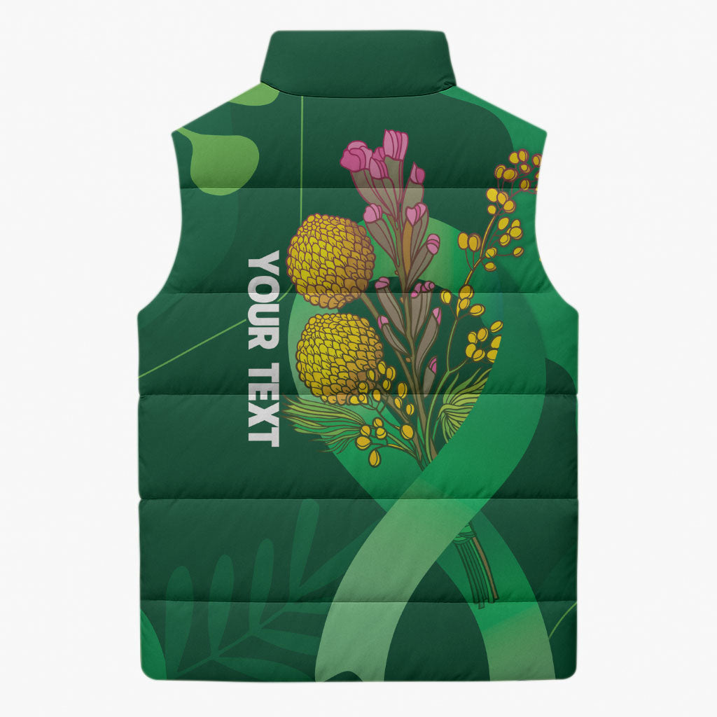 Mental Health Awareness Personalised Sleeveless Puffer Jacket Pain Real But So Is Hope