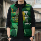 Mental Health Awareness Personalised Sleeveless Puffer Jacket Pain Real But So Is Hope