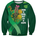 Mental Health Awareness Personalised Sweatshirt Pain Real But So Is Hope